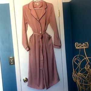 F21 pink silky feel, pajama style jumpsuit